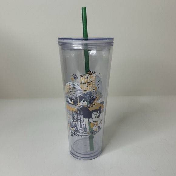 Starbucks Other - Starbucks Cup Tumbler 24oz Walt Disney World 50th Anniversary Venti With Straw